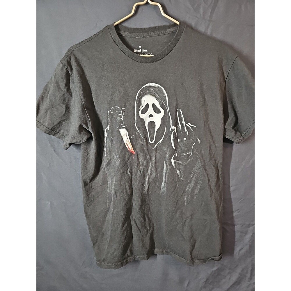 Ghostface Middle Finger Black Shirt Medium